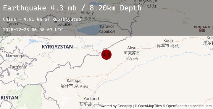 Map of SOUTHERN XINJIANG, CHINA