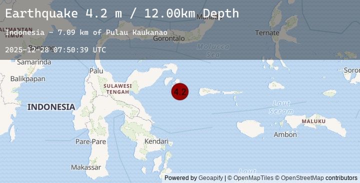 Map of SULAWESI, INDONESIA