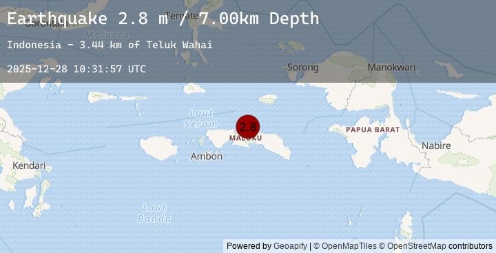 Map of SERAM, INDONESIA