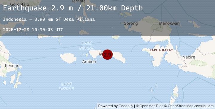 Map of SERAM, INDONESIA