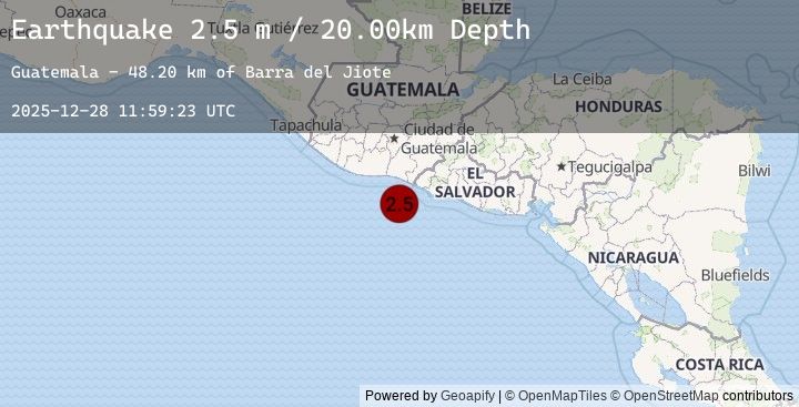 Map of OFFSHORE GUATEMALA
