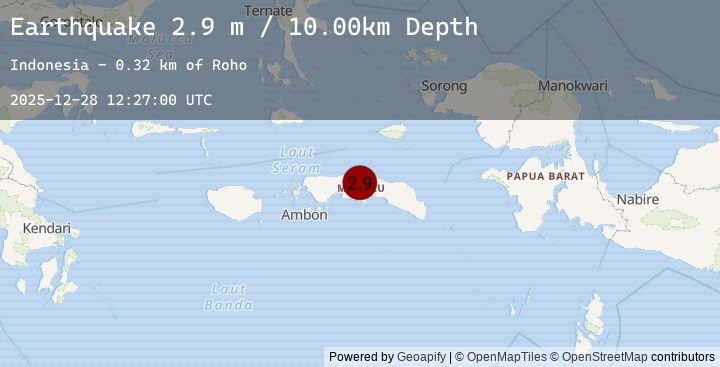Map of SERAM, INDONESIA