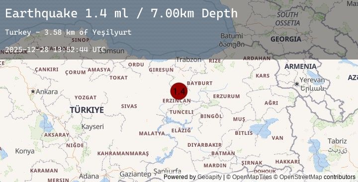 Map of EASTERN TURKEY