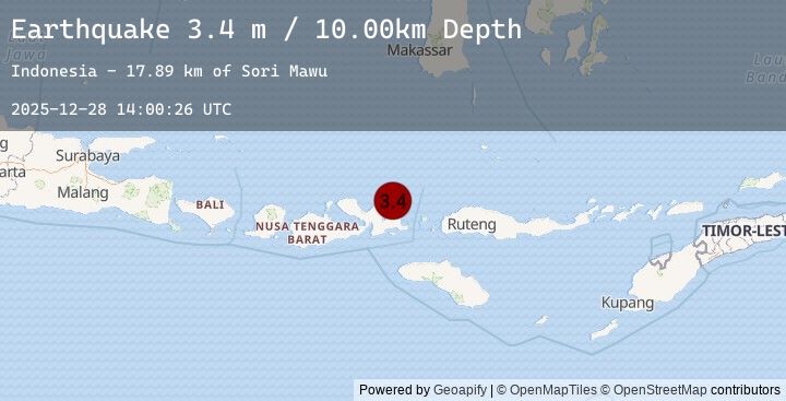 Map of SUMBAWA REGION, INDONESIA