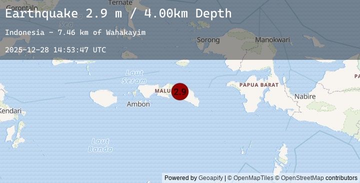 Map of SERAM, INDONESIA