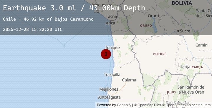 Map of OFFSHORE TARAPACA, CHILE