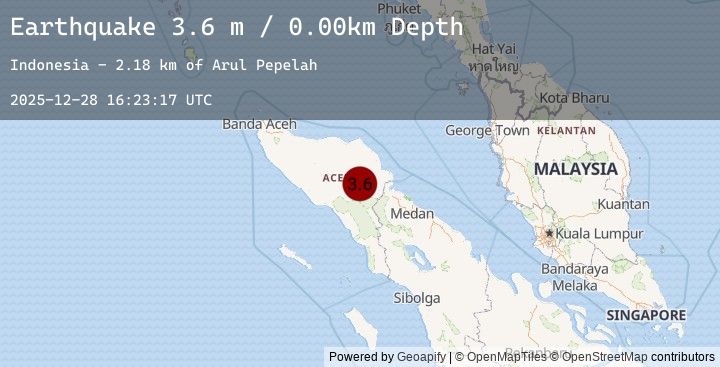 Map of NORTHERN SUMATRA, INDONESIA