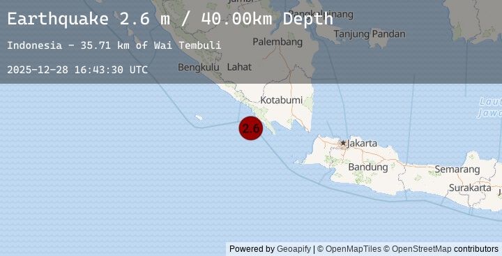 Map of SOUTHERN SUMATRA, INDONESIA