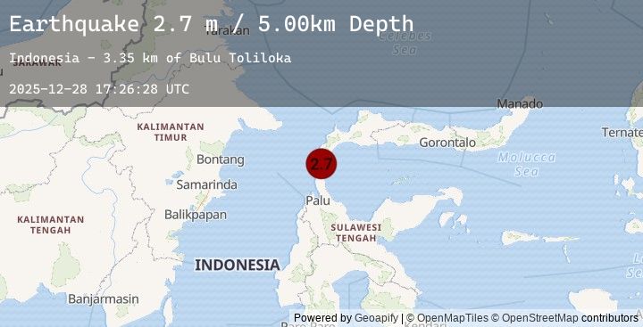 Map of MINAHASA, SULAWESI, INDONESIA