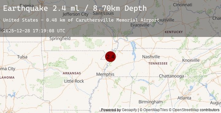 Map of SOUTHEASTERN MISSOURI