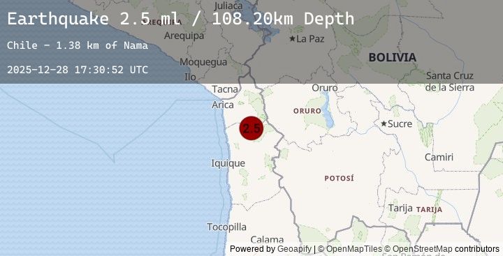Map of TARAPACA, CHILE