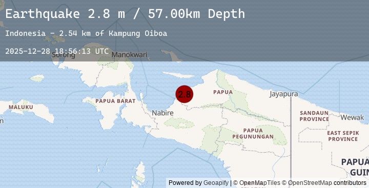 Map of NEAR N COAST OF PAPUA, INDONESIA