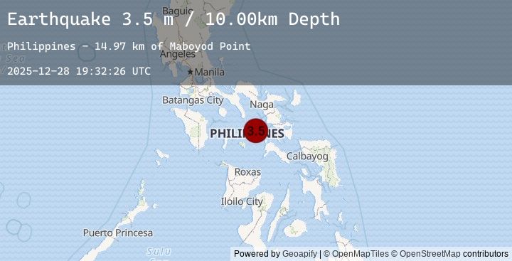 Map of MASBATE REGION, PHILIPPINES