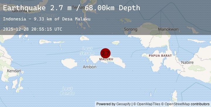 Map of SERAM, INDONESIA