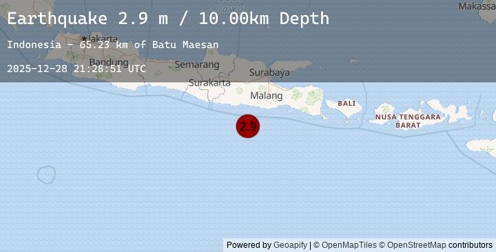 Map of JAVA, INDONESIA