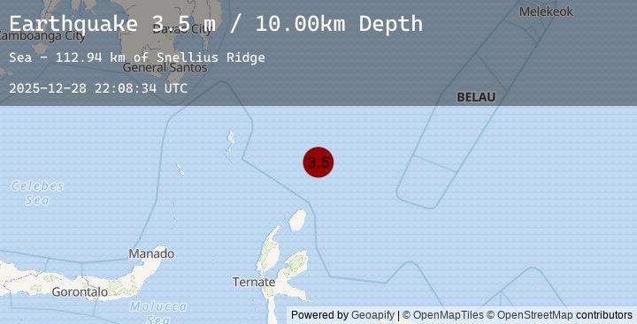 Map of NORTH OF HALMAHERA, INDONESIA
