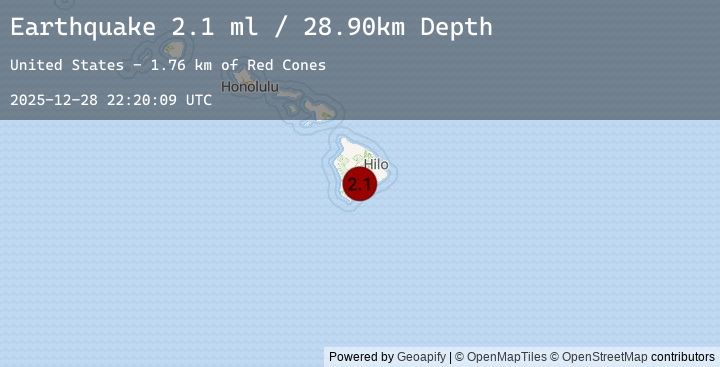 Map of ISLAND OF HAWAII, HAWAII