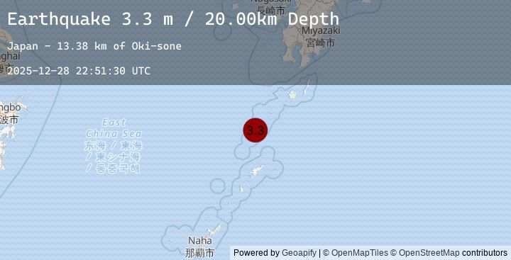 Map of RYUKYU ISLANDS, JAPAN