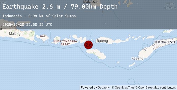 Map of SUMBA REGION, INDONESIA