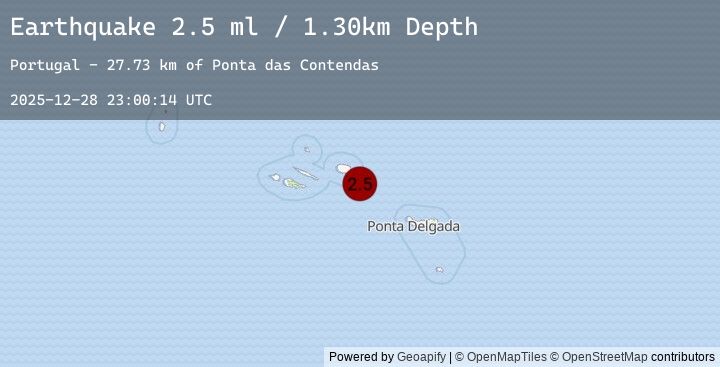 Map of AZORES ISLANDS, PORTUGAL
