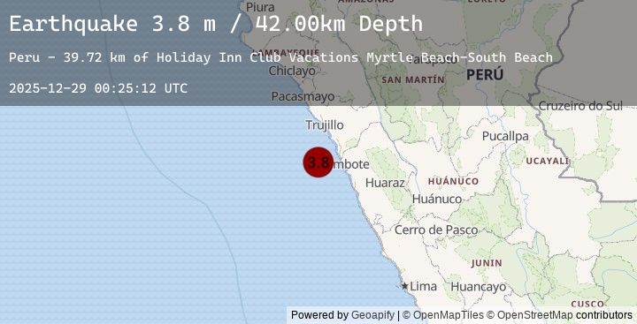 Map of OFF COAST OF NORTHERN PERU