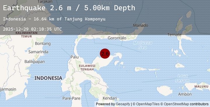 Map of SULAWESI, INDONESIA