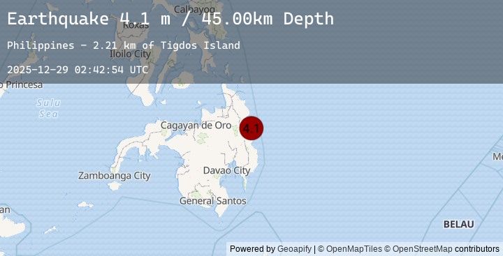 Map of MINDANAO, PHILIPPINES