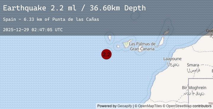 Map of CANARY ISLANDS, SPAIN REGION