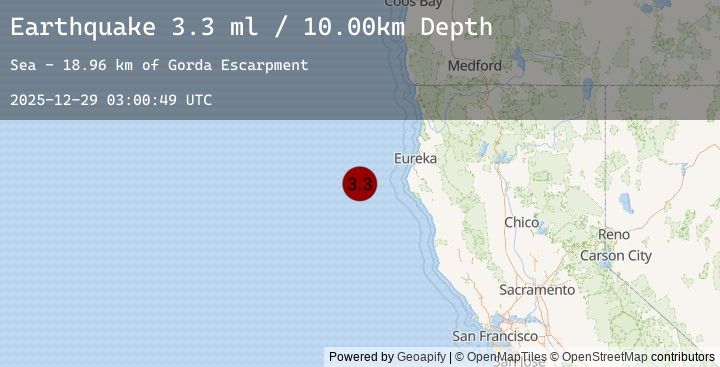 Map of OFFSHORE NORTHERN CALIFORNIA