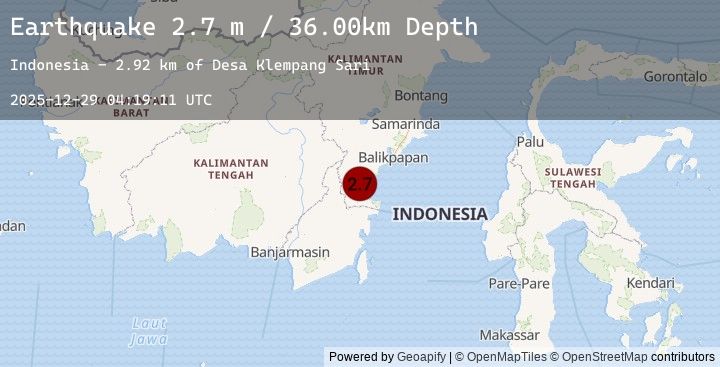 Map of KALIMANTAN, INDONESIA