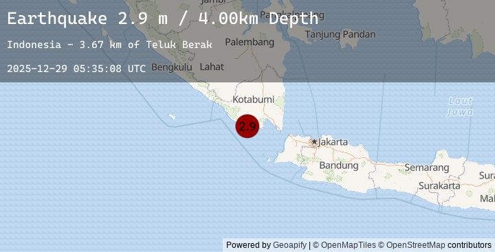 Map of SOUTHERN SUMATRA, INDONESIA