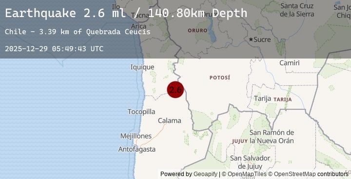 Map of ANTOFAGASTA, CHILE