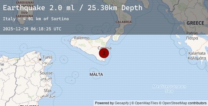 Map of SICILY, ITALY