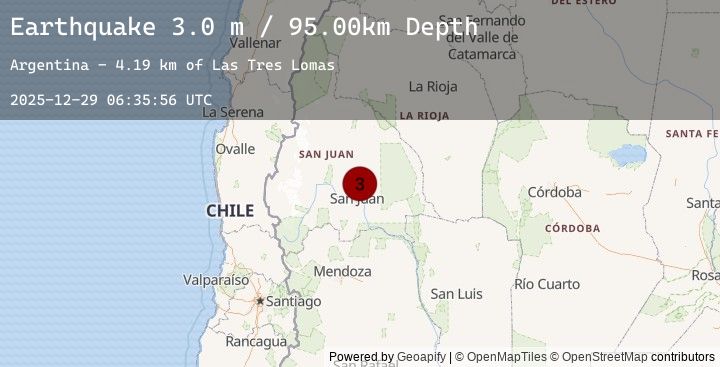 Map of SAN JUAN, ARGENTINA