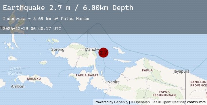 Map of NEAR N COAST OF PAPUA, INDONESIA