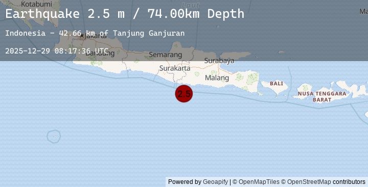 Map of JAVA, INDONESIA