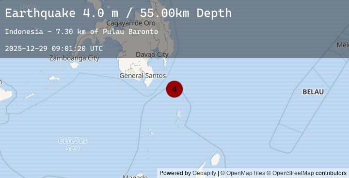 Map of MINDANAO, PHILIPPINES