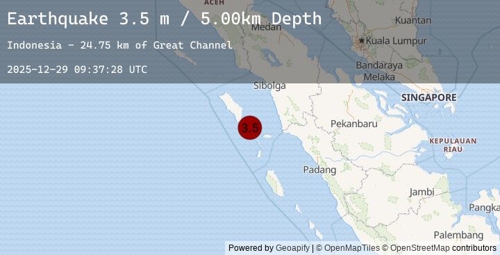 Map of NIAS REGION, INDONESIA