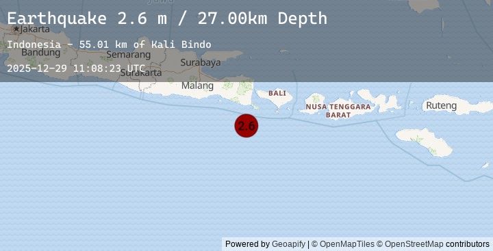 Map of SOUTH OF BALI, INDONESIA