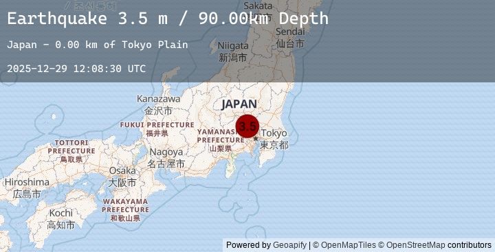Map of EASTERN HONSHU, JAPAN