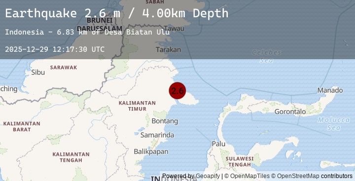 Map of KALIMANTAN, INDONESIA