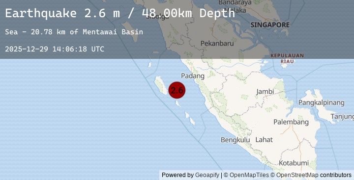 Map of KEP. MENTAWAI REGION, INDONESIA