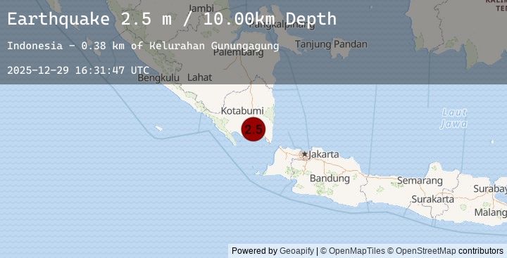 Map of SUNDA STRAIT, INDONESIA