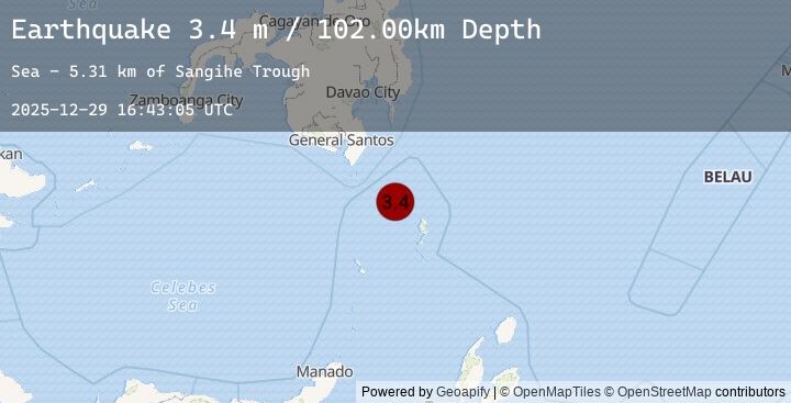Map of KEPULAUAN TALAUD, INDONESIA