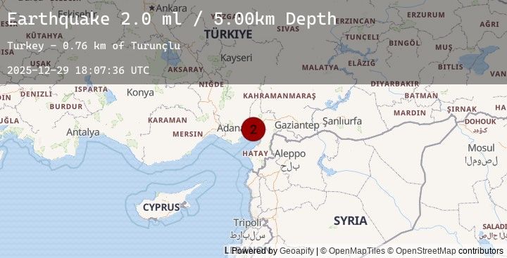 Map of TURKEY-SYRIA BORDER REGION