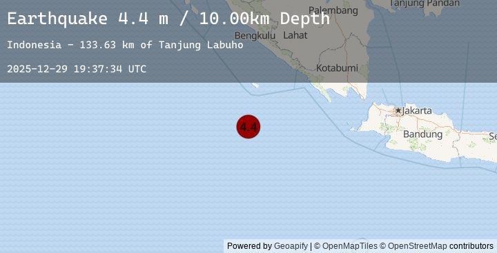 Map of SOUTHWEST OF SUMATRA, INDONESIA