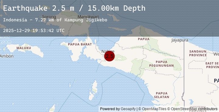 Map of PAPUA, INDONESIA