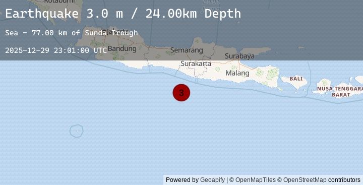 Map of JAVA, INDONESIA