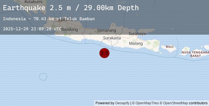 Map of JAVA, INDONESIA