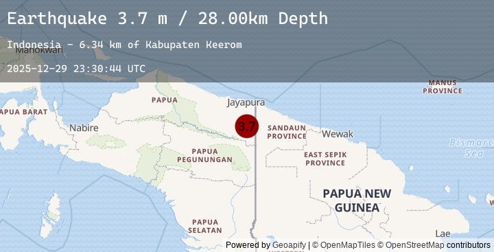 Map of PAPUA, INDONESIA